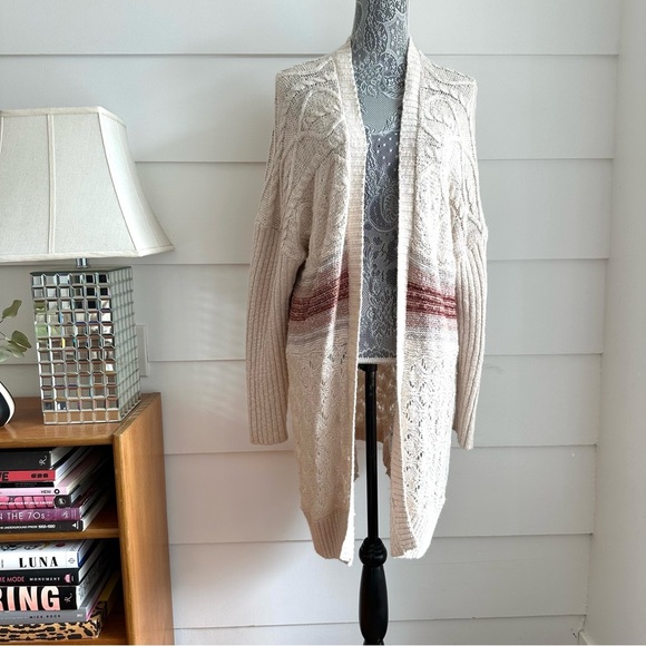 Anthropologie Pilcro Jemma Cable-Knit Cardigan size M/L - Picture 4 of 13